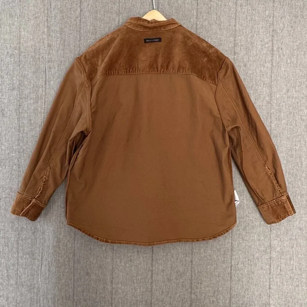 Banana Republic Corduroy Brown Button Front Shaket Chore Farm Jacket Size Medium - Picture 6 of 13